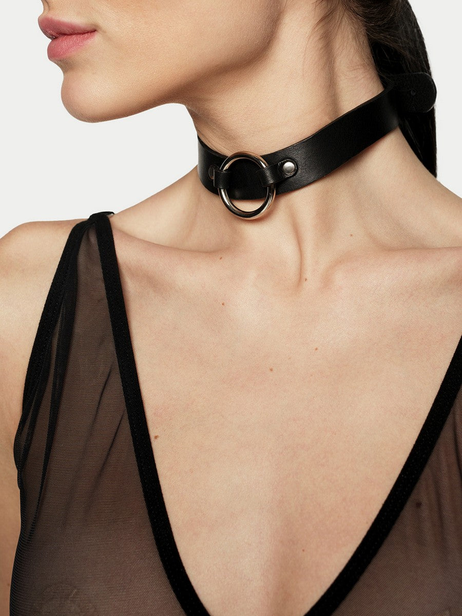 Чокер "Bibi" З Повідцем Чорний