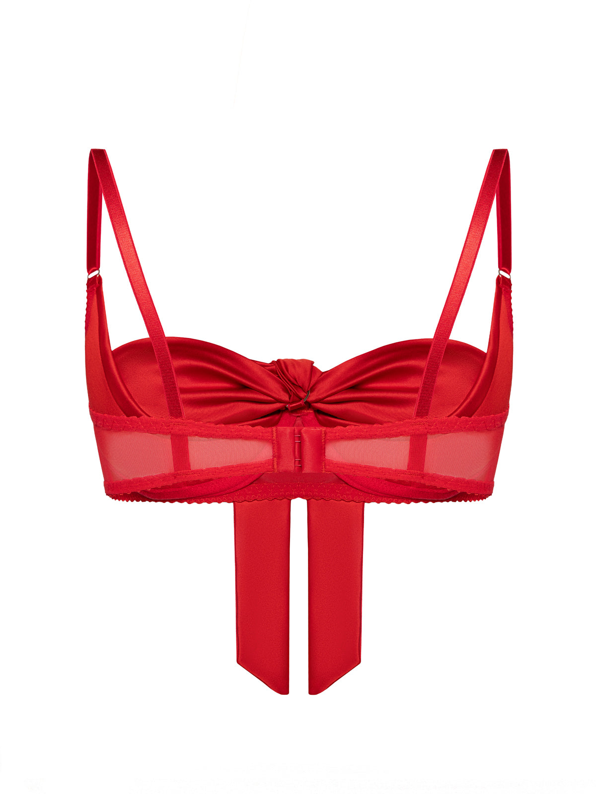 Бра з бантом та відкритою чашкою "Honey" Червоний