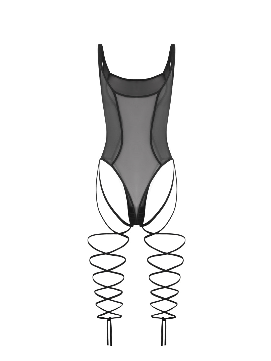 Боді з сіточки та з'ємним бондажем на ноги "Selina"