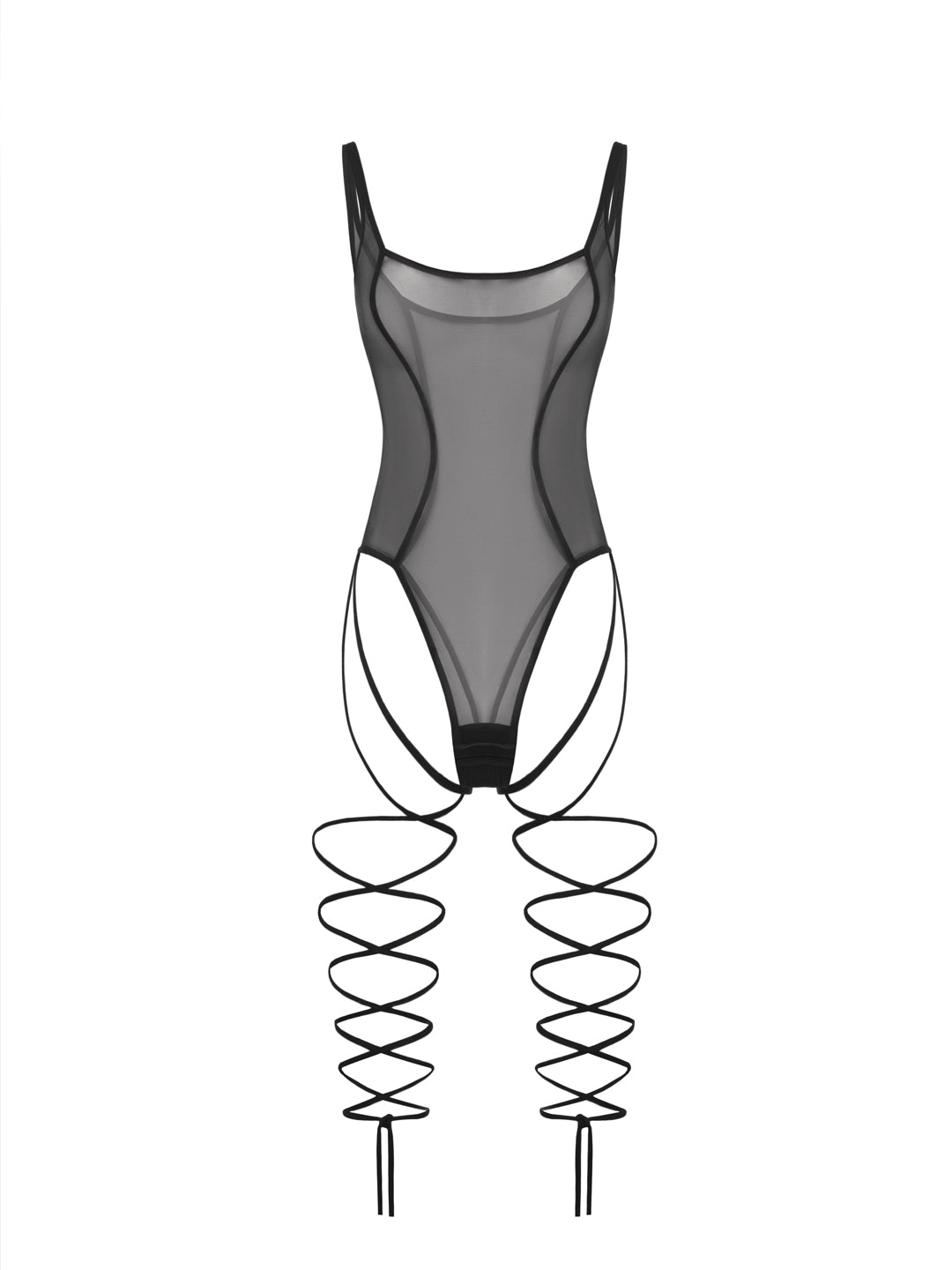 Боді з сіточки та з'ємним бондажем на ноги "Selina"