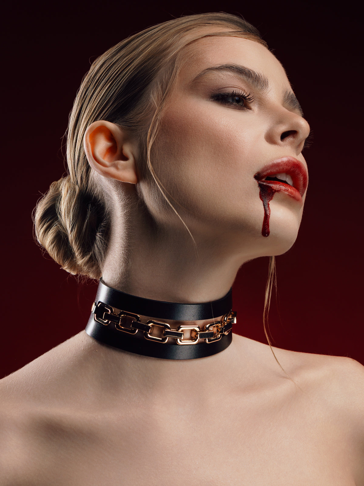 Mida Шкіряний Комір Чорний