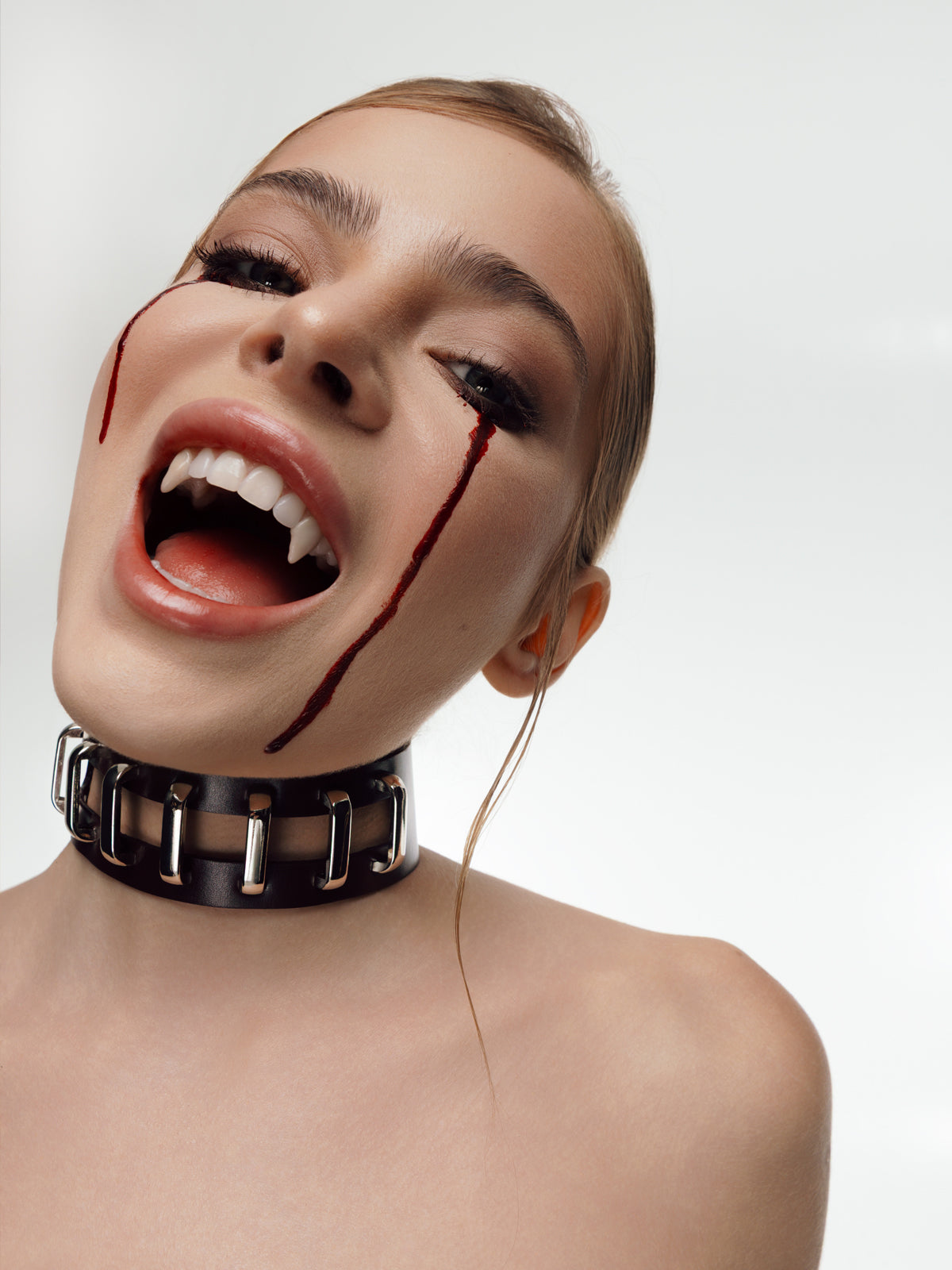 Sharp Шкіряний Комір Бордовий