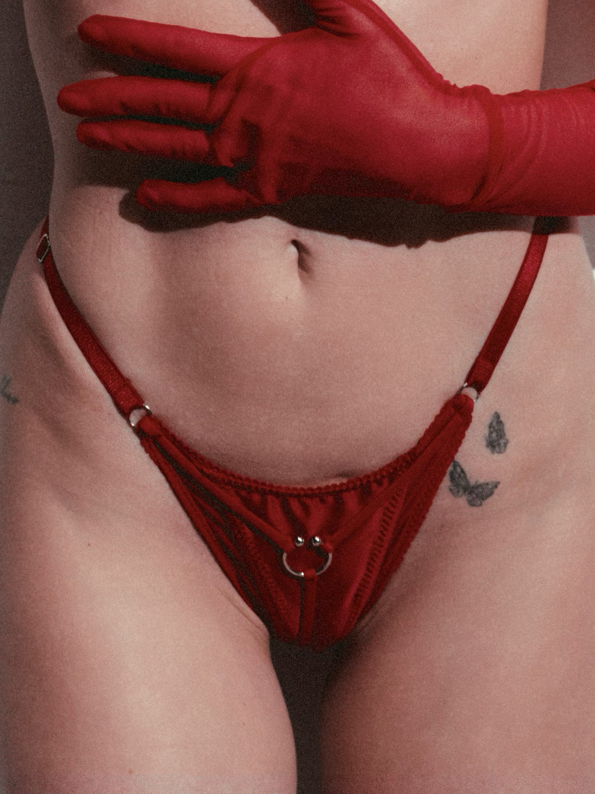 Трусики білизняні "Baby" з відкритим доступом Червоний