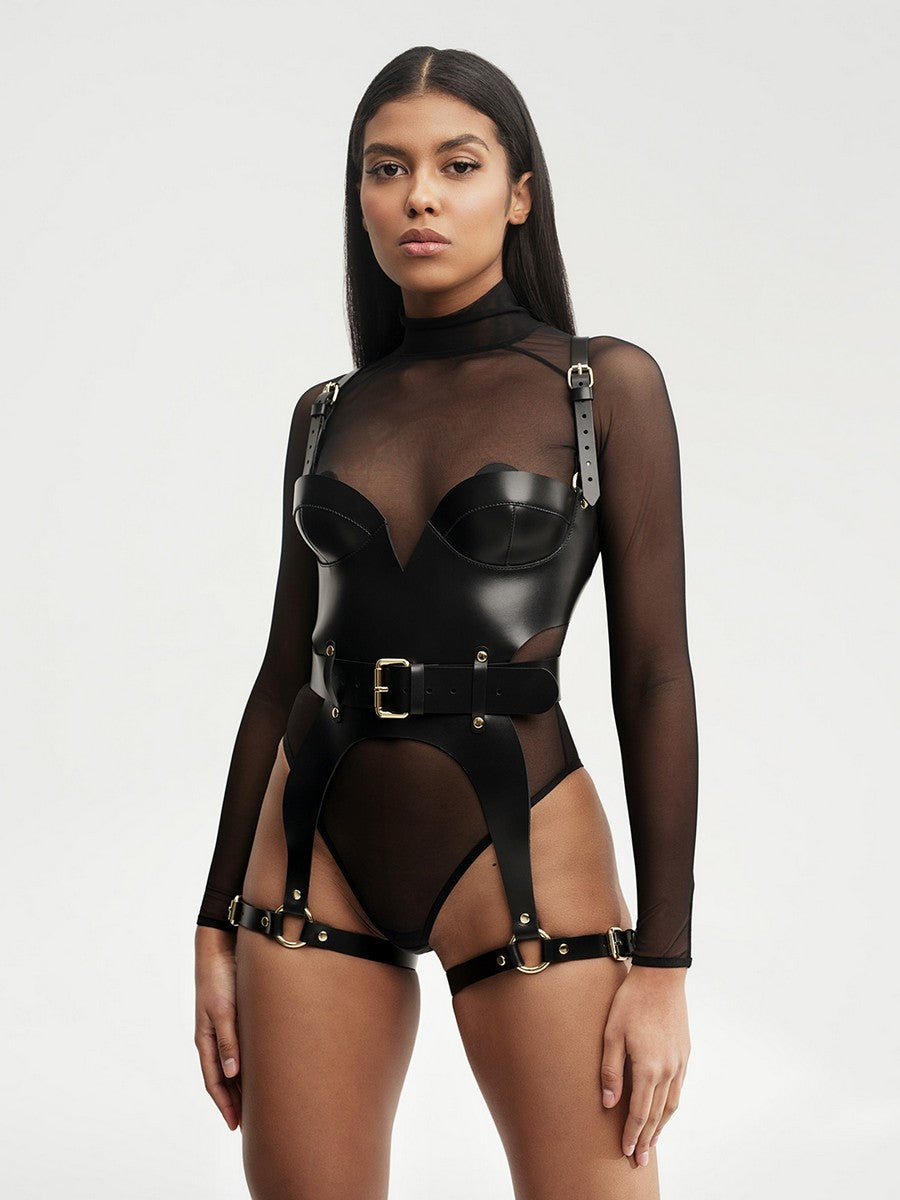 Шкіряний Боді "Victoria"