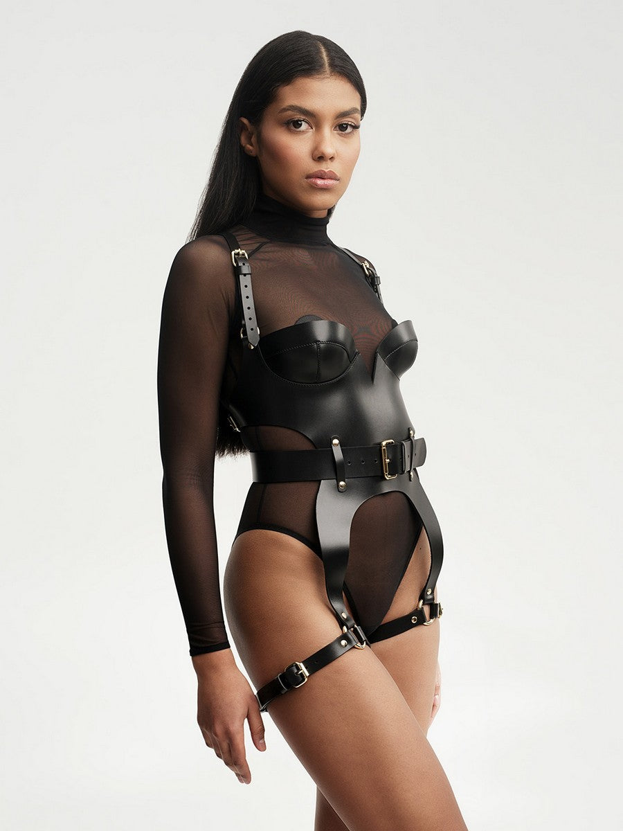 Шкіряний Боді "Victoria"